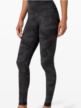 Lululemon Align Gray Black Camo High-Waist Leggings Workout Yoga Pants: 4